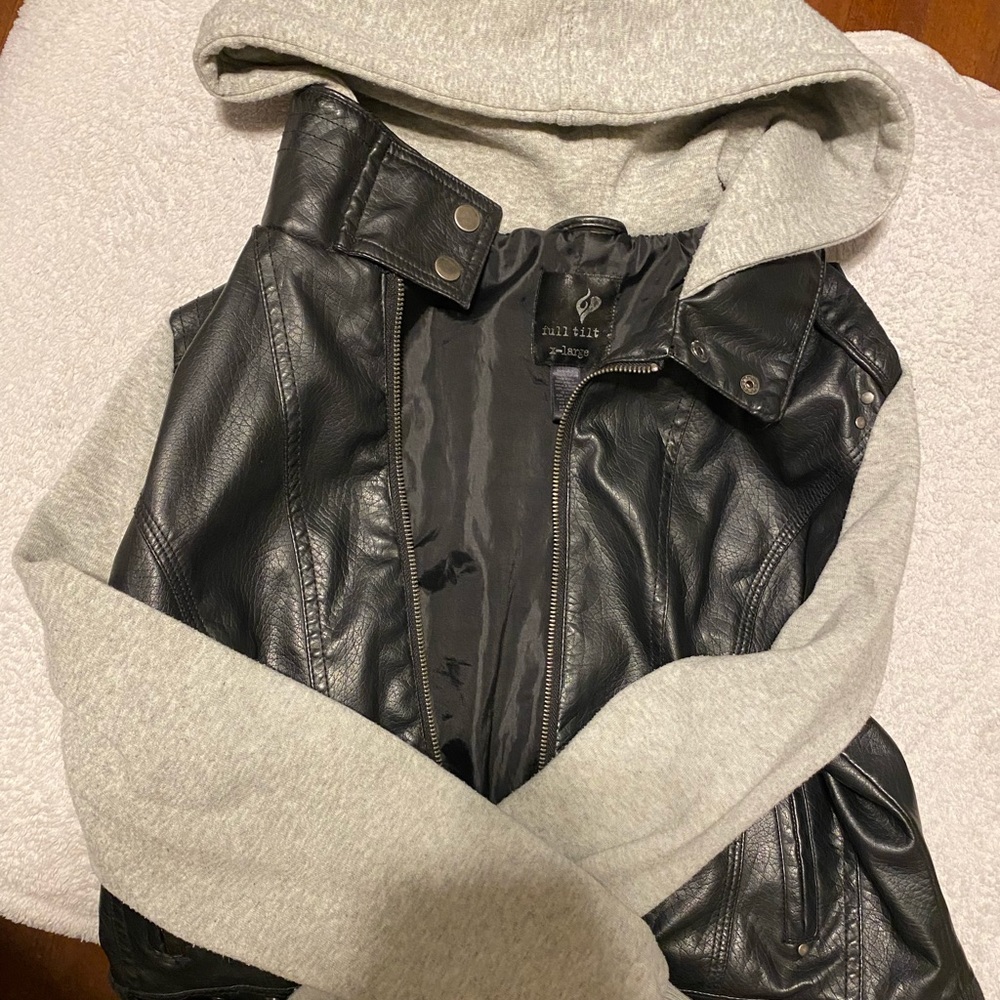 Black leather jacket